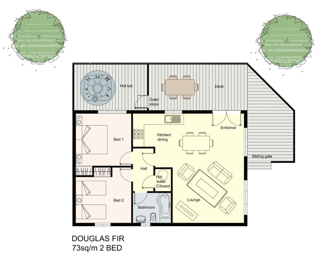 Douglas Fir Lodge With Hot Tub Near Cupar Fife Luthrie Exterior foto